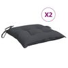 vidaXL Stuhlkissen 2 Stk. Anthrazit 40x40x7 cm Oxford-Gewebe