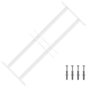 vidaXL Sicherheitsgitter f&uuml;r Fenster mit 2 Querstangen 43-74 cm