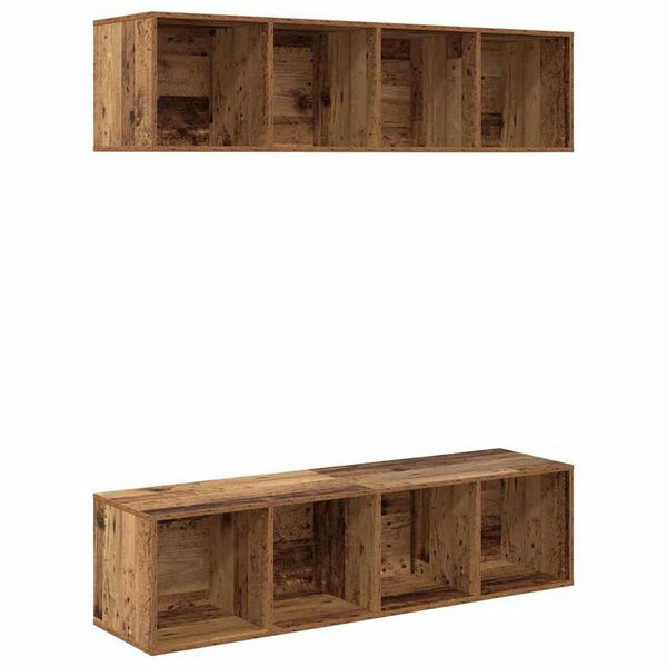 vidaXL TV-Schrankset 2 pcs Altholz 37 x 37 x 142,5 cm Holzwerkstoff