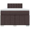 vidaXL Boxspringbett mit Matratze Dunkelbraun 120x190 cm Stoff
