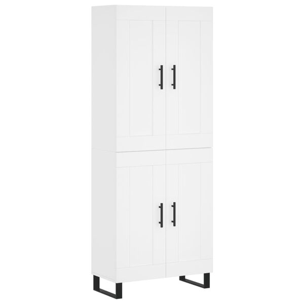 vidaXL Highboard Wei&szlig; 69,5x34x180 cm Holzwerkstoff