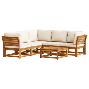 vidaXL 6-tlg. Garten-Lounge-Set mit Kissen Massivholz Akazie