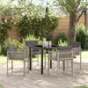 vidaXL Garten Essgruppe 5 pcs Hellgrau Poly-Rattan