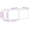 vidaXL TV-Schrankset Wandmontiert 2 pcs Altholz Holzwerkstoff