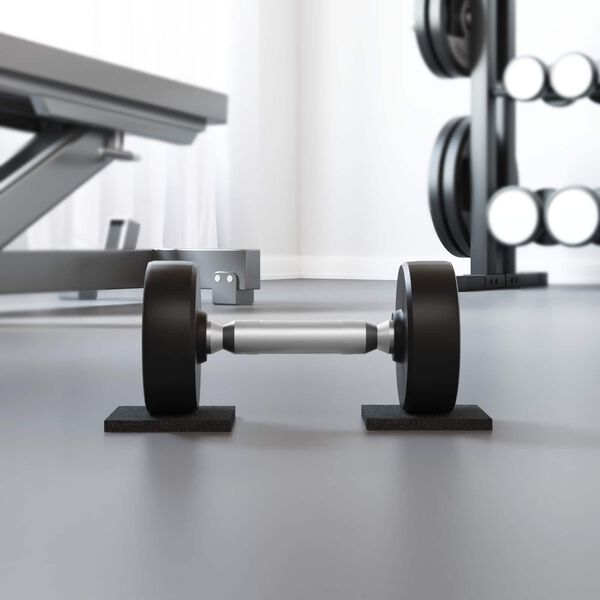 vidaXL Gummipad Schwarz Gummi