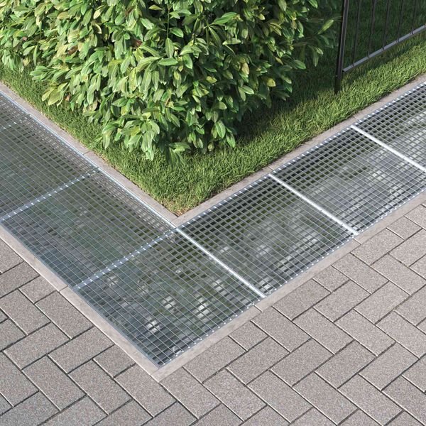 vidaXL Gitter Silber 60 x 60 x 2 cm Feuerverzinkter Stahl