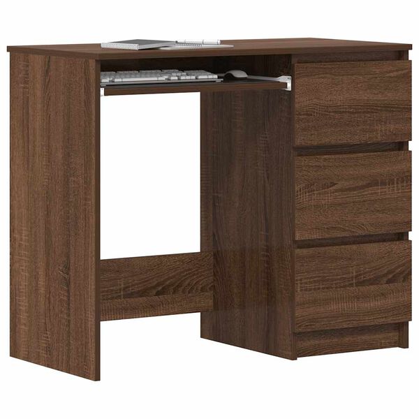vidaXL Schreibtisch Braun Eichen-Optik 90x45x76 cm Holzwerkstoff