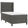 vidaXL Boxspringbett mit Matratze & LED Dunkelgrau 100x200 cm Samt