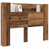 vidaXL Kopfteil mit Regal Altholz 140 x 17 x 104,5 cm Holzwerkstoff