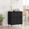 vidaXL Sideboard mit Schubladen Schwarz Eichen-Optik 60 x 35 x 70 cm