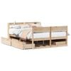 vidaXL Massivholzbett ohne Matratze 160x200 cm Kiefernholz