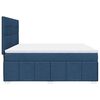 vidaXL Boxspringbett mit Matratze Blau 180x200 cm Stoff