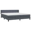 vidaXL Boxspringbett mit Matratze Dunkelgrau 200x210 cm Samt