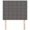 vidaXL Kopfteil Grau 80x5x118/128 cm Kunstleder