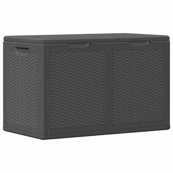 vidaXL Garten-Aufbewahrungsbox 180 L Schwarz PP Rattan