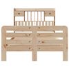 vidaXL Massivholzbett mit Regal ohne Matratze 135x190 cm Kiefernholz