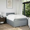 vidaXL Boxspringbett mit Matratze Hellgrau 120x200 cm Stoff