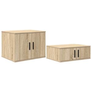 vidaXL Aufbewahrungsschrank 2 stk. Sonoma-Eiche 127 x 41 x 40 cm