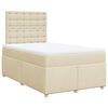 vidaXL Boxspringbett mit Matratze Creme 120x190 cm Stoff