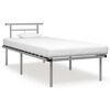 vidaXL Bettgestell Grau Metall 90x200 cm