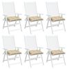 vidaXL Stuhlkissen 6 Stk. Beige 40x40x7 cm Oxford-Gewebe