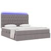 vidaXL Bett mit Stauraum und LED mit LED Taupe 160 x 200 cm Polyester