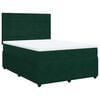 vidaXL Boxspringbett mit Matratze Dunkelgr&uuml;n 140x190 cm Samt