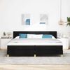 vidaXL Boxspringbett mit Matratze Schwarz 200 x 200 cm Polyester