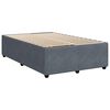 vidaXL Boxspringbett mit Matratze Dunkelgrau 120x200 cm Samt