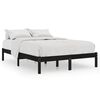 vidaXL Massivholzbett Schwarz Kiefer 140x190 cm
