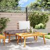 vidaXL 3-tlg. Garten-Lounge-Set mit Kissen Massivholz Akazie