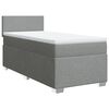vidaXL Boxspringbett mit Matratze Hellgrau 90x200 cm Stoff