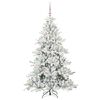 vidaXL K&uuml;nstlicher klappbarer Weihnachtsbaum Wei&szlig; 180 cm PVC und Stahl