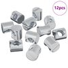 vidaXL Zylindermuttern 12 pcs Silber M6 x 12 mm Metall