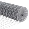 vidaXL Zaun mit Pfosten Silber 1,2 x 25 m Stahl