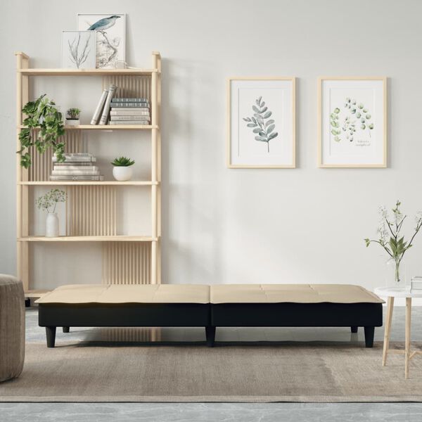 vidaXL Schlafsofa Creme Stoff
