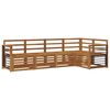 vidaXL Sofagarnituren 5 pcs Natur Massivholz Akazie