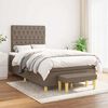 vidaXL Boxspringbett mit Matratze Taupe 120x190 cm Stoff