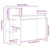 vidaXL Schreibtisch Geräucherte Eiche 100 x 40 x 90 cm Holzwerkstoff