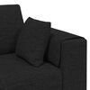 vidaXL Sofa mit Kissen 3 pcs Schwarz Stoff