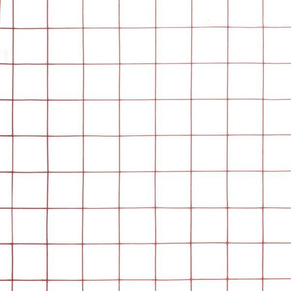 vidaXL Drahtzaun Stahl mit PVC-Beschichtung 10x0,5 m Rot