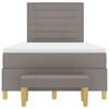 vidaXL Boxspringbett mit Matratze Taupe 120 x 200 cm Stoff