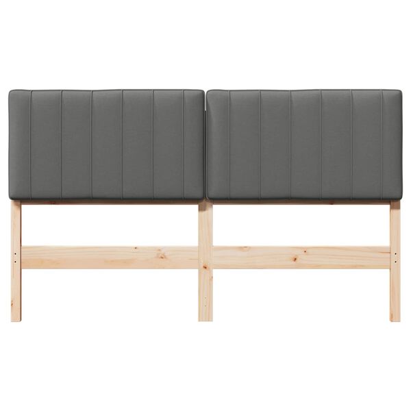 vidaXL Gepolstertes Kopfteil mit Kopfteil Braun und Hellgrau 160 cm