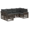 vidaXL Gartensofa-set 6 stk. 6-Sitzanzahl Grau und Dunkelgrau