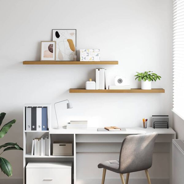 vidaXL Wandregal 2 pcs Braun 120 x 23,5 x 4 cm Holzwerkstoff