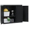 vidaXL Gartenschrank Schwarz 97x37x85 cm PP