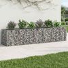 vidaXL Gabionen Hochbeet 2 pcs Silber 260 x 60 x 55 cm