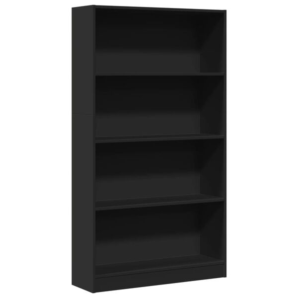 vidaXL Bücherregal Schwarz 80x24x143 cm Holzwerkstoff