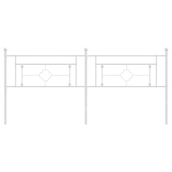 vidaXL Ersatz-Kopfteil Metall Wei&szlig; 200 cm