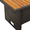 vidaXL 4-tlg. Garten-Lounge-Set mit Kissen Schwarz Poly Rattan